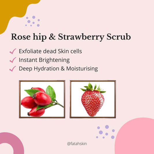 ROSE HIP & STRAWBERRY - Body Scrub + Treatment - 250ml