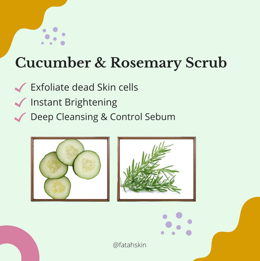 CUCUMBER & ROSEMARY SCRUB - Body Scrub + Treatment - 250ml