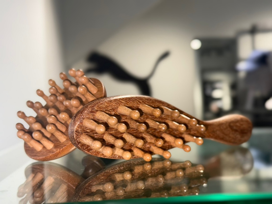 Wood massage set.